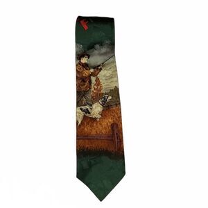 Handmade Mens Hunting Fishing dog 🐕 Neck Tie GUC 0739